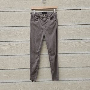 J Brand Maria high rise skinny pants in Trooper olive brown size 30 small flaw
